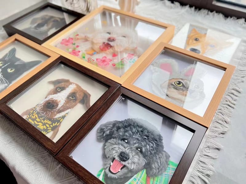 Hand Painted - Custom Pets 3D Portraits