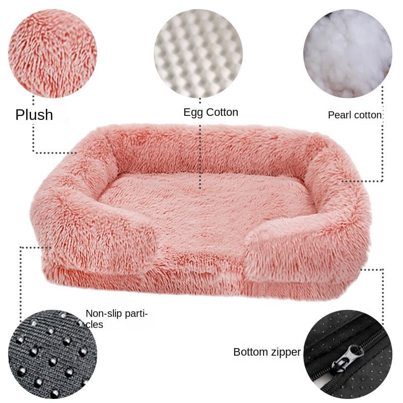 Calming Dog Bed Fluffy Plush Dog Mat