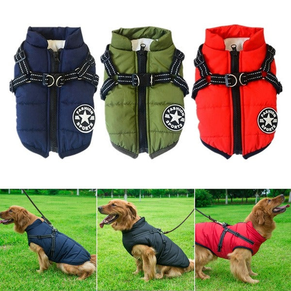 Waterproof Winter Jacket with Built-in Harness