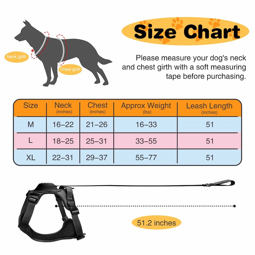 π₯Dog Harness and Retractable Leash Set All-in-One