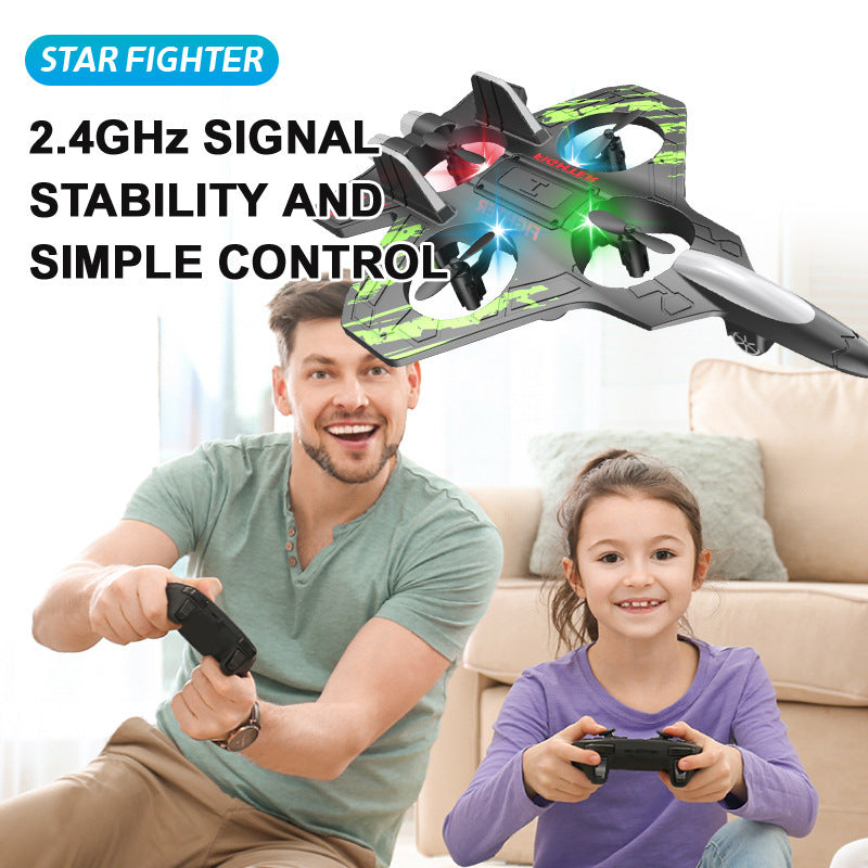 Drop-resistant Foam Gravity Glider Special Effect Colorful Light Four-axis UAV Unmanned Aerial Vehicle