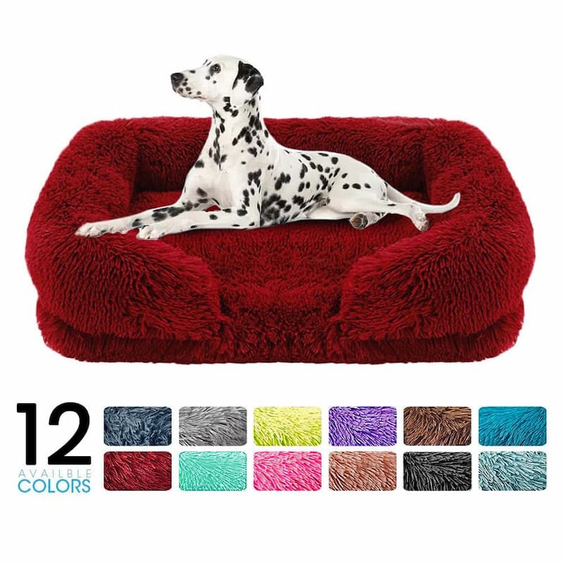 Calming Dog Bed Fluffy Plush Dog Mat